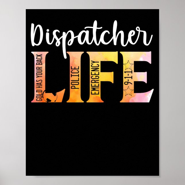 Póster 911 Policía Dispatcher Life Gold (Frente)