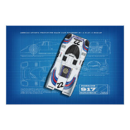 Póster 917 Martini Blueprint