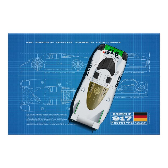 Póster 917 Prototype Blueprint (Anverso)