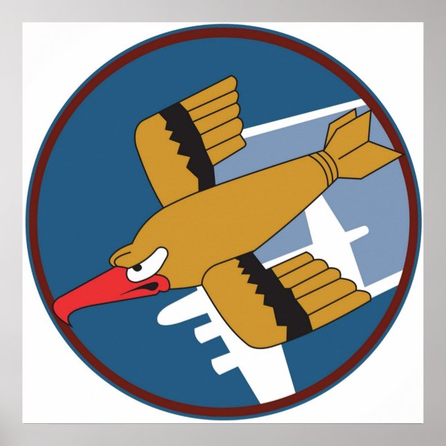 Póster 91.º Grupo de Bombardeo al estilo limpio de USAAF (Frente)
