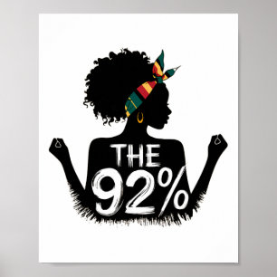 Póster 92 por ciento de mujeres negras que votaron Mujere