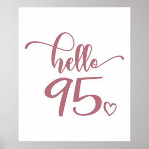 Póster 95 Años Mujeres Hola 95 Años De Edad