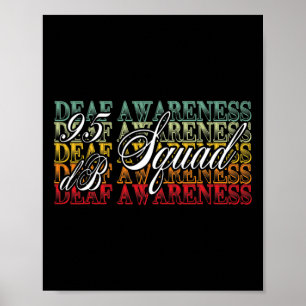 Póster 95 Db Squad Hand Rótulo Lenguaje De Perdida De Aud