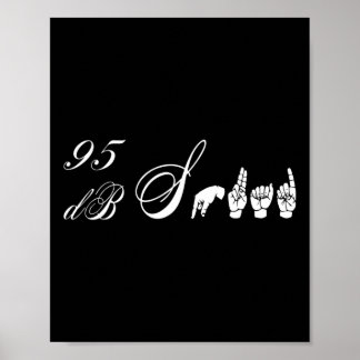 Póster 95 Db Squad Hand Rótulo Lenguaje De Perdida De Aud