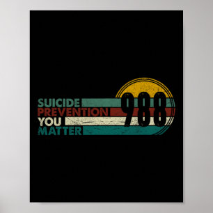 Póster 988 Prevención del suicidio de los Camisas Alivio
