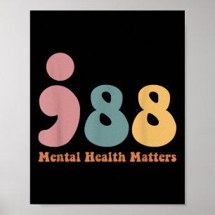 Póster 988 Semicolón Salud Mental S Prevención del Suicid
