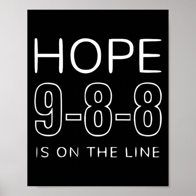 Póster 988 Shirt - Suicide Prevention Crisis Lifeline 988 (Frente)