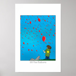 Póster 99 Globos Rojos