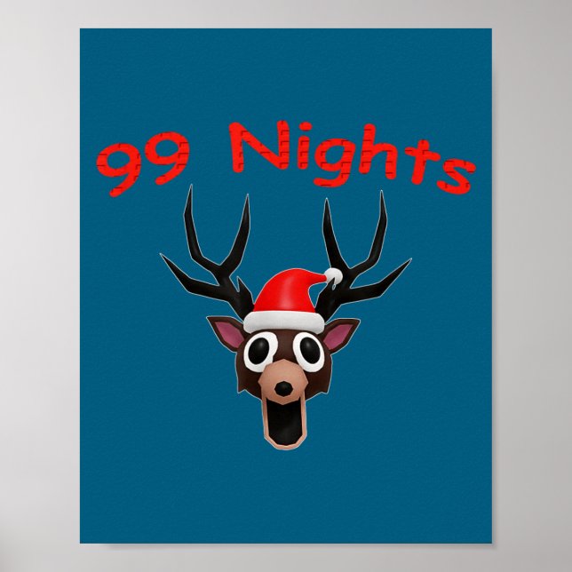 Póster 99 Nights Christmas Deer Gamer Fan Merch  (Frente)