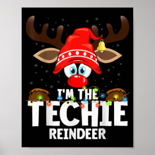 Póster 99 Reno de Navidad Coincidentes - Soy El Técnico -