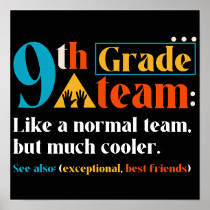 Póster 9.º Equipo De Grado Como Un Equipo Normal Pero Muc