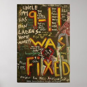 Póster 9-11 Fue Arreglado Negro