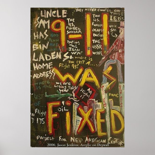Póster 9-11 Fue Arreglado Negro (Frente)