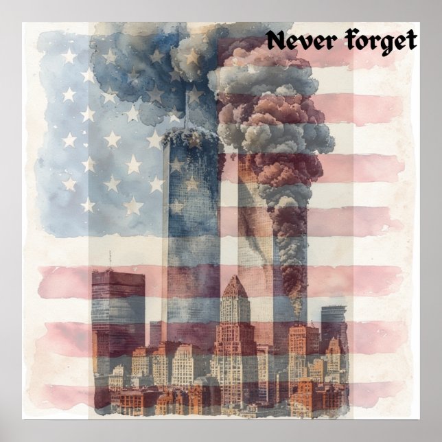 Póster 9/11 Memorial Art Print Never Forget (Frente)