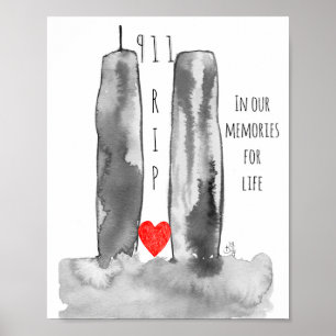 Póster 9-11 Poster en memoria del World Trade Center