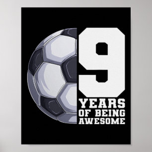 Póster 9 Años Siendo Chicos Geniales Fútbol 9º Cumpleaños