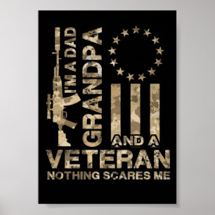 Póster 9 Camuflaje Betsy Ross Angustiado Soy Un Papá Abue