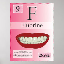 Póster 9. Fluorine (F) Cuadro periódico de los elementos