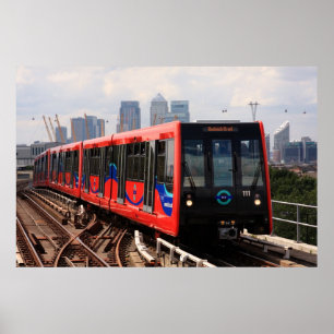 Póster A006_001: Tren a Woolwich - poster de Londres DLR