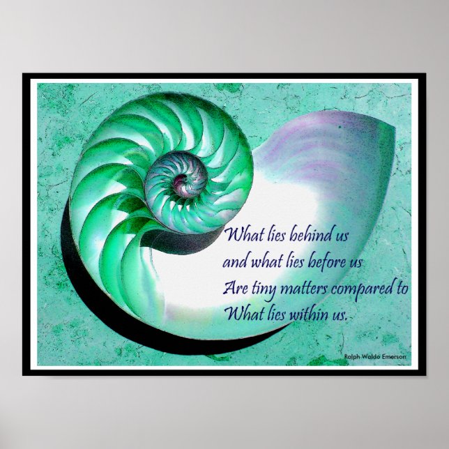 Póster A01b Poster de Nautilus Shell - Cotización Inspira (Frente)