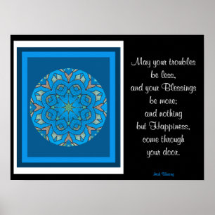 Póster A05 Mandala celta Kaleidoscópica - Bendición irlan