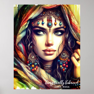 Póster *~* A100 Psíquico Boho Gypsy Fortune Teller 4