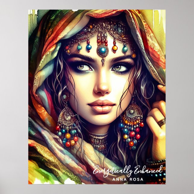 Póster *~* A100 Psíquico Boho Gypsy Fortune Teller 4 (Frente)