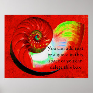 Póster A15 Nautilus Shell Poster - Con su texto - 3