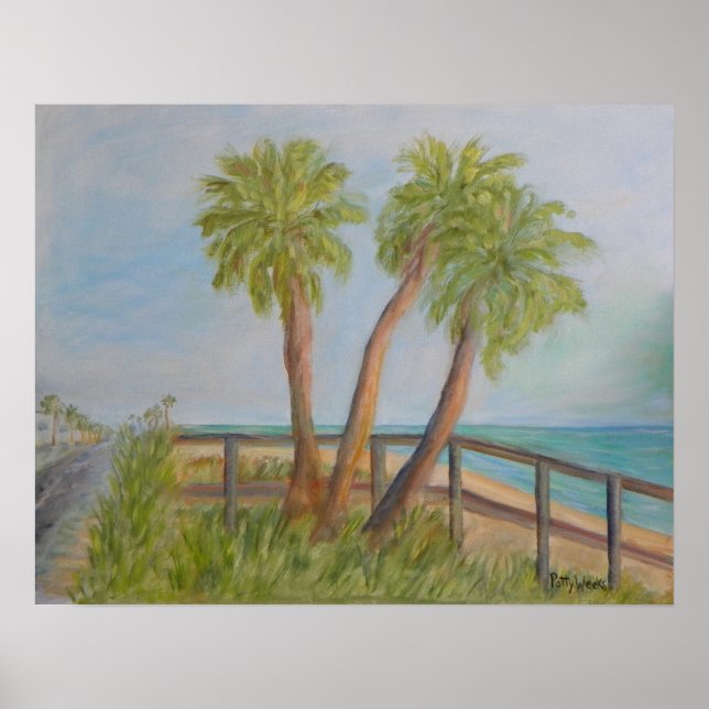 Póster A1A EN PLAYA FLAGLER, Poster DE FLORIDA (Frente)