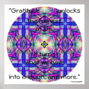 Póster A27 acuarela Mandala.5 caleidoscópico con cita