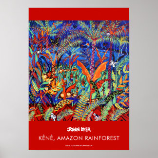 Poster A2 de John Dyer. Arte corporal tribal