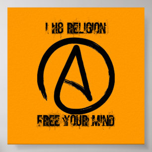 PÓSTER A2, I H8 RELIGIÓN, LIBEREN LA MENTE