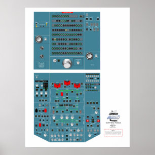 Póster A320 Poster del panel de gastos generales