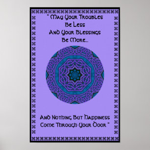 Póster A37 Knot celta Kaleidoscópico Mandala.6