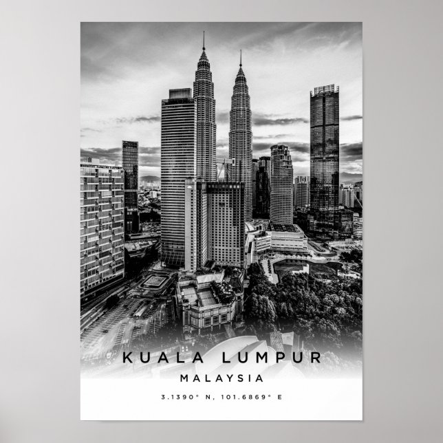 Póster A3 Kuala Lumpur Poster de Coordinación de Malasia (Frente)