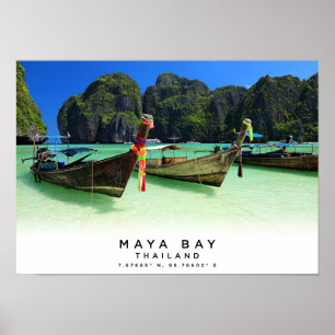 Póster A3 Maya Bay   Playa Maya   Ko Phi Phi   Tailandia