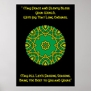 Póster A42 Mandala caleidoscópica céltica Blessing.6