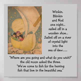 Póster a-5 winkin, blinkin y asentimiento