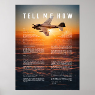 Póster A-6 Intruder con Tell Me How oda to vuelo