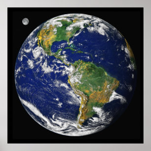 Póster A Abril De 2000, La Tierra, Como Se Ve Desde El Es