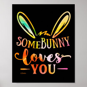 Póster A ALGUNOS BUNNY LES ENCANTA SU gracioso regalo de