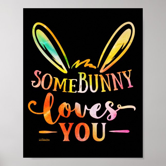 Póster A ALGUNOS BUNNY LES ENCANTA SU gracioso regalo de  (Frente)
