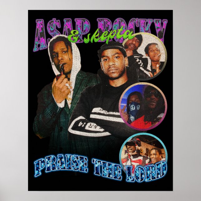 Póster A$AP Rocky, A$AP Rocky Elogia al Señor (Frente)