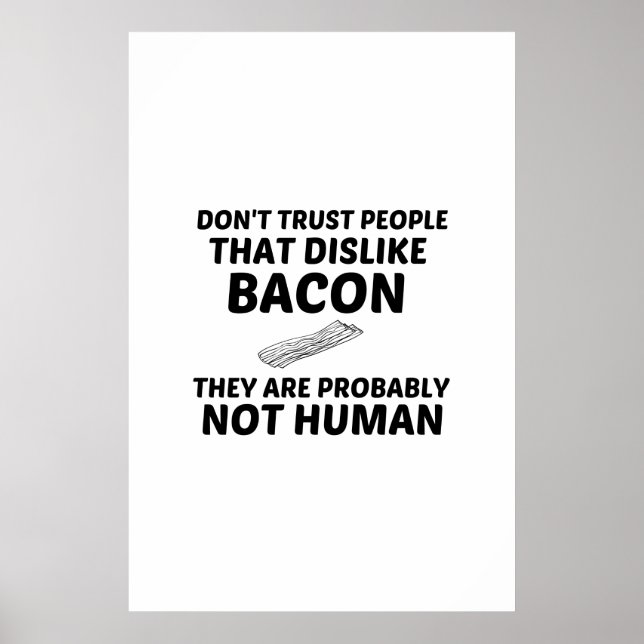 Póster A BACON DISlike NO HUMAN (Frente)