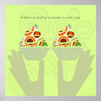 Póster A Balanced Diet of Cupcakes
