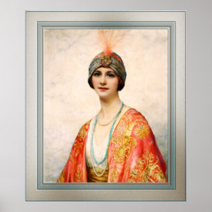 Póster A Beauty In Eastern Costume by William Wontner