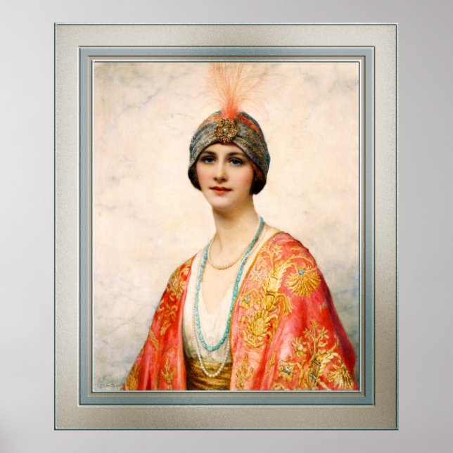 Póster A Beauty In Eastern Costume by William Wontner (Frente)