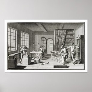 Póster A bookmaker's workshop, from the 'Encyclopedie des
