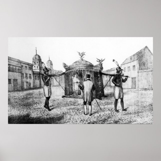 Póster A Brazilian Sedan Chair and a Person Begging (Frente)