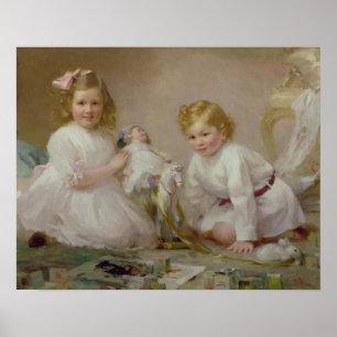 Póster A Brother and Sister Playing, 1915